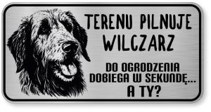 Uwaga pies tabliczka ostrzegawcza 20x10 Wilczarz