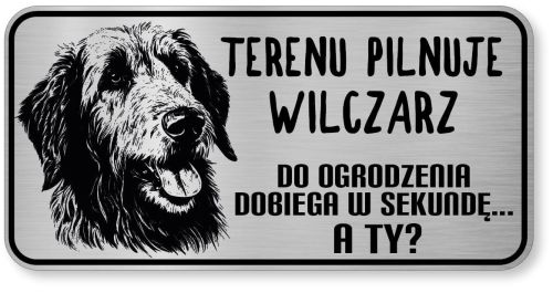 Uwaga pies tabliczka ostrzegawcza 20x10 Wilczarz