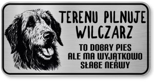 Uwaga pies tabliczka ostrzegawcza 20x10 Wilczarz