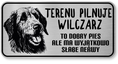 Uwaga pies tabliczka ostrzegawcza 20x10 Wilczarz