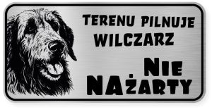 Uwaga pies tabliczka ostrzegawcza 20x10 Wilczarz