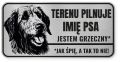 Uwaga pies tabliczka ostrzegawcza 20x10 Wilczarz z imieniem psa