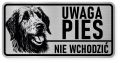 Uwaga pies tabliczka ostrzegawcza 20x10 Wilczarz z imieniem psa