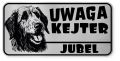 Uwaga pies tabliczka ostrzegawcza 20x10 Wilczarz z imieniem psa
