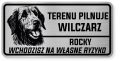 Uwaga pies tabliczka ostrzegawcza 20x10 Wilczarz z imieniem psa