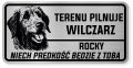Uwaga pies tabliczka ostrzegawcza 20x10 Wilczarz z imieniem psa