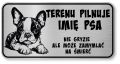 Uwaga pies tabliczka ostrzegawcza 20x10 Boston Terrier z imieniem psa