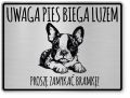 Uwaga pies tabliczka ostrzegawcza 20x15 Boston Terrier