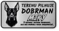 Uwaga pies tabliczka ostrzegawcza 20x10 Doberman z imieniem psa