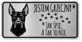 Uwaga pies tabliczka ostrzegawcza 20x10 Doberman