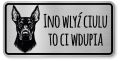 Uwaga pies tabliczka ostrzegawcza 20x10 Doberman