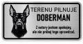 Uwaga pies tabliczka ostrzegawcza 20x10 Doberman
