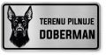 Uwaga pies tabliczka ostrzegawcza 20x10 Doberman