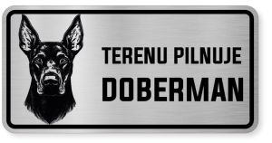 Uwaga pies tabliczka ostrzegawcza 20x10 Doberman