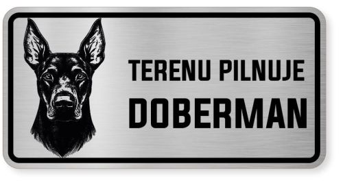Uwaga pies tabliczka ostrzegawcza 20x10 Doberman