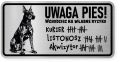 Uwaga pies tabliczka ostrzegawcza 20x10 Doberman