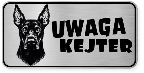 Uwaga pies tabliczka ostrzegawcza 20x10 Doberman