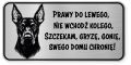 Uwaga pies tabliczka ostrzegawcza 20x10 Doberman