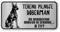Uwaga pies tabliczka ostrzegawcza 20x10 Doberman