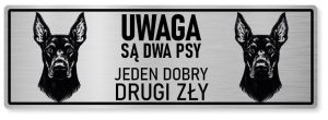 Uwaga pies tabliczka ostrzegawcza 30x10 Doberman