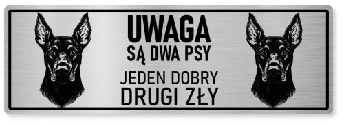 Uwaga pies tabliczka ostrzegawcza 30x10 Doberman