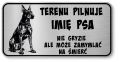 Uwaga pies tabliczka ostrzegawcza 20x10 Doberman