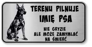 Uwaga pies tabliczka ostrzegawcza 20x10 Doberman