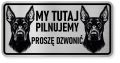Uwaga pies tabliczka ostrzegawcza 20x10 Doberman