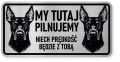 Uwaga pies tabliczka ostrzegawcza 20x10 Doberman