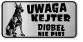 Uwaga pies tabliczka ostrzegawcza 20x10 Doberman