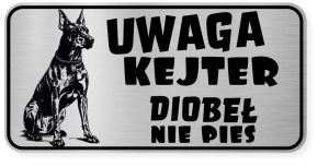 Uwaga pies tabliczka ostrzegawcza 20x10 Doberman