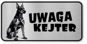 Uwaga pies tabliczka ostrzegawcza 20x10 Doberman