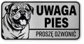 Uwaga pies tabliczka ostrzegawcza 20x10 Buldog Angielski