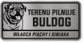 Uwaga pies tabliczka ostrzegawcza 20x10 Buldog Angielski