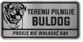 Uwaga pies tabliczka ostrzegawcza 20x10 Buldog Angielski