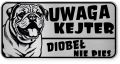 Uwaga pies tabliczka ostrzegawcza 20x10 Buldog Angielski