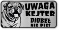 Uwaga pies tabliczka ostrzegawcza 20x10 Buldog Angielski