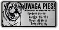 Uwaga pies tabliczka ostrzegawcza 20x10 Buldog Angielski