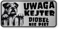 Uwaga pies tabliczka ostrzegawcza 20x10 Buldog Angielski