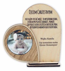 Statuetka serduszko - Prośba o zostanie Matką Chrzestną, Ojcem Chrzestnym