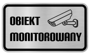 Tabliczka informacyjna - obiekt monitorowany