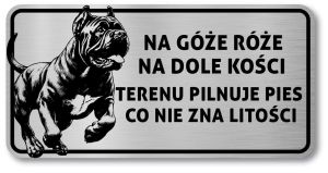 Tabliczka Uwaga pies Cane Corso 20x10