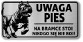 Tabliczka Uwaga pies Cane Corso 20x10