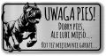 Tabliczka Uwaga pies Cane Corso 20x10