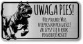 Tabliczka Uwaga pies Cane Corso 20x10