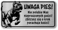 Tabliczka Uwaga pies Cane Corso 20x10