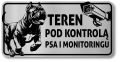 Tabliczka teren monitorowany Uwaga pies Cane Corso 20x10