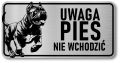Tabliczka Uwaga pies Cane Corso 20x10