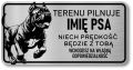 Tabliczka Uwaga pies Cane Corso 20x10