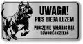 Tabliczka Uwaga pies Cane Corso 20x10